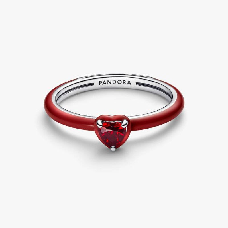 Anello Rosso Chakra Heart Pandora ME