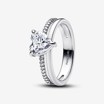 Anello Doppia Fascia con Cuore