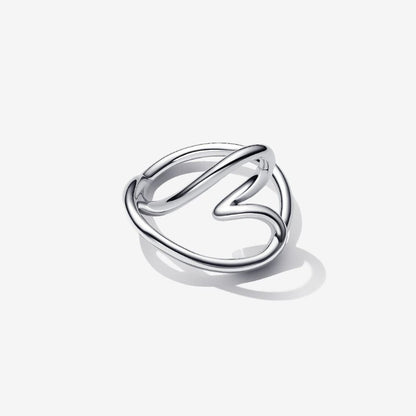 Anello Cuore Linea Sinuosa