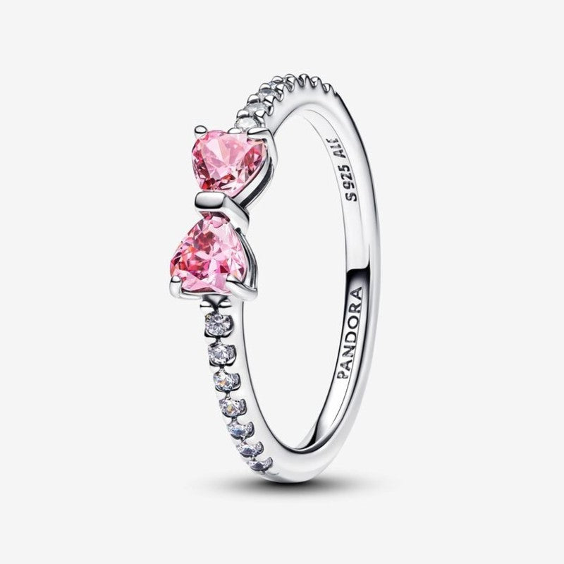 Anello Fiocco Luminoso Rosa