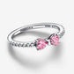 Anello Fiocco Luminoso Rosa