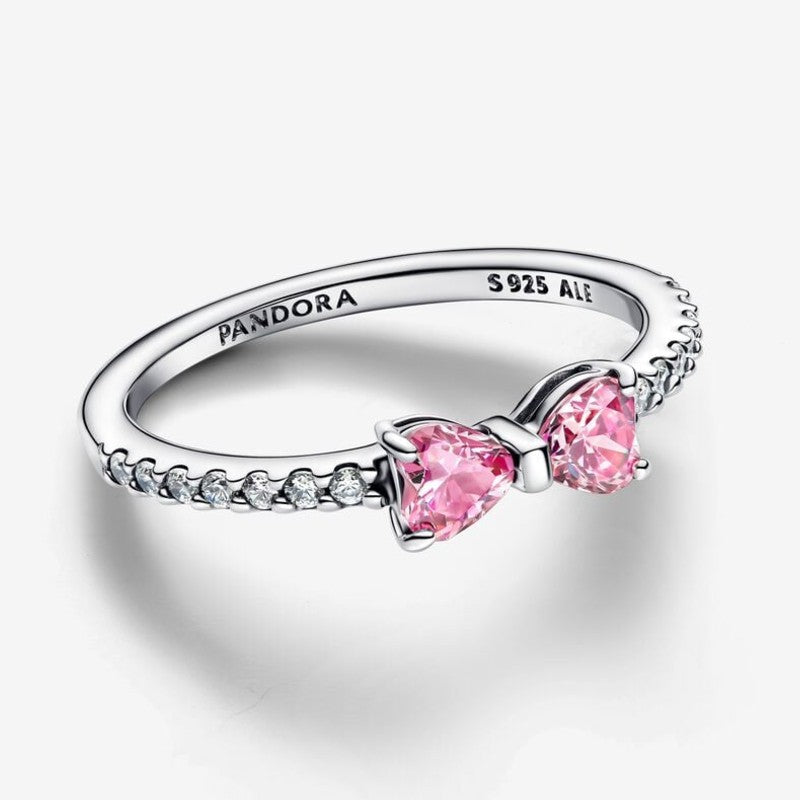 Anello Fiocco Luminoso Rosa