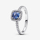 Anello Punto Luce Quadrato Blu