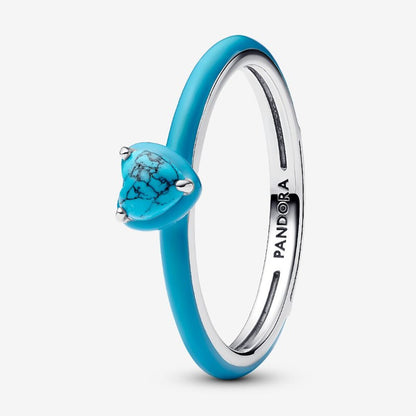 Anello Turquoise Chakra Heart Pandora ME