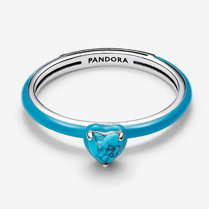 Anello Turquoise Chakra Heart Pandora ME
