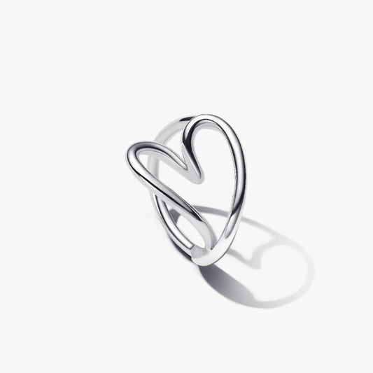 Anello Cuore Piccolo Linea Sinuosa