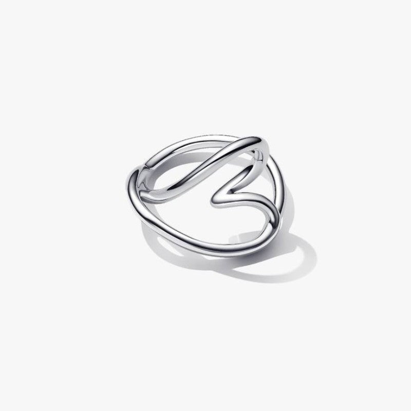 Anello Cuore Piccolo Linea Sinuosa