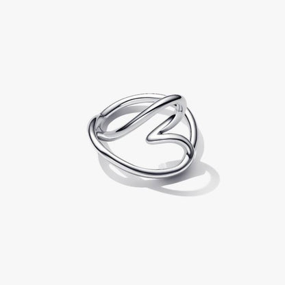 Anello Cuore Piccolo Linea Sinuosa