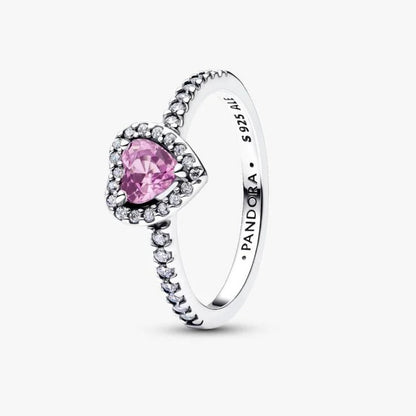 Anello Cuore in Rilievo Viola