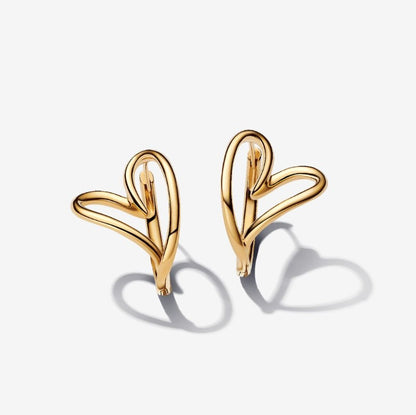Orecchini Cuore Linea Sinuosa