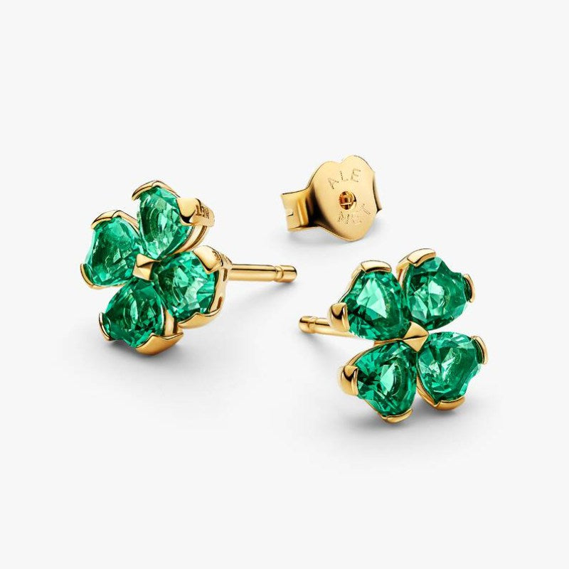 Orecchini Quadrifoglio verde portafortuna