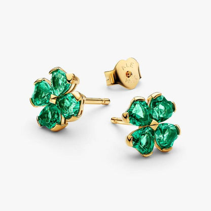 Orecchini Quadrifoglio verde portafortuna