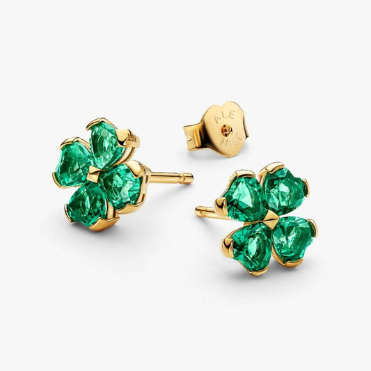 Orecchini Quadrifoglio verde portafortuna