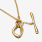 Collana Chiusura a T Linea Sinuosa