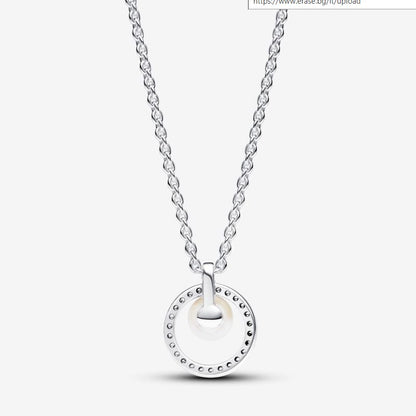 Collana con Perla d’Acqua Dolce Coltivata e Pavè