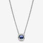 Collana Punto Luce Quadrato Blu