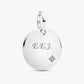 Charm Pendente Medaglia con diamante creato in laboratorio da incidere