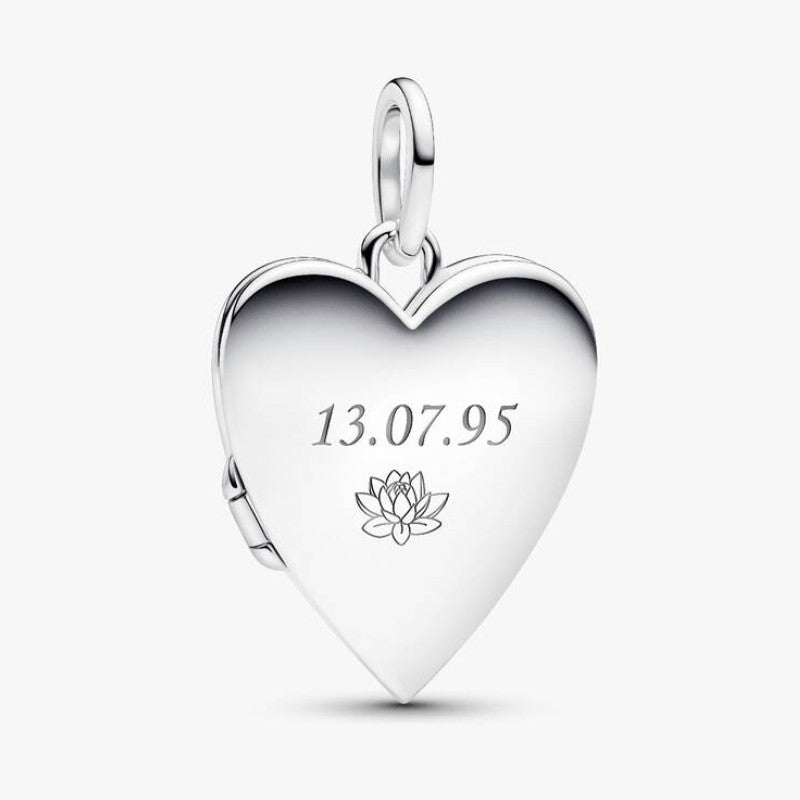 Charm Pendente Cuore Apribile da incidere