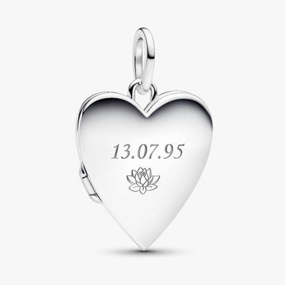 Charm Pendente Cuore Apribile da incidere
