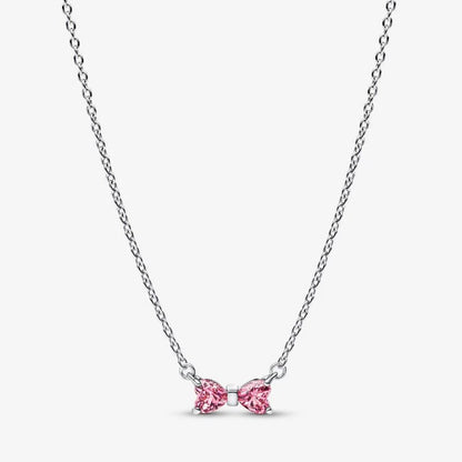 Collana Fiocco Luminoso Rosa