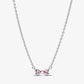 Collana Fiocco Luminoso Rosa
