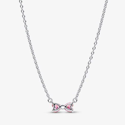 Collana Fiocco Luminoso Rosa