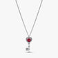 Collana Chiave con Cuore Rosso