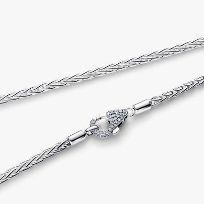 Collana Maglia Coda di Volpe con Chiusura Pavè