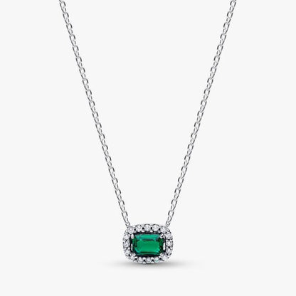 Collana Punto Luce Rettangolo Verde