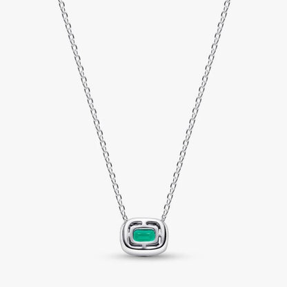 Collana Punto Luce Rettangolo Verde