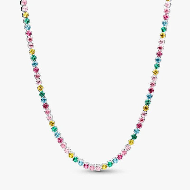 Collana Tennis Multicolore