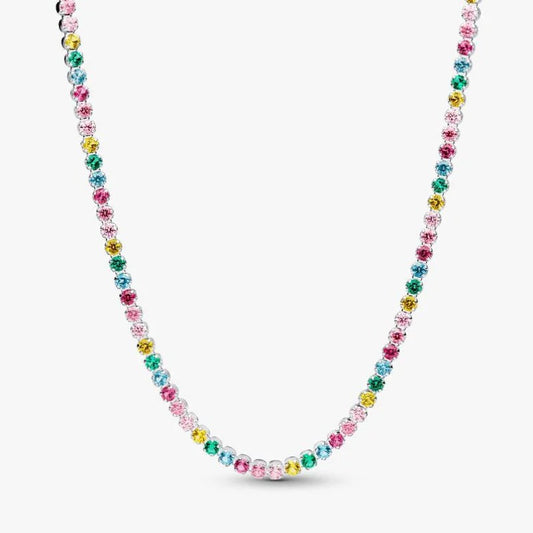 Collana Tennis Multicolore