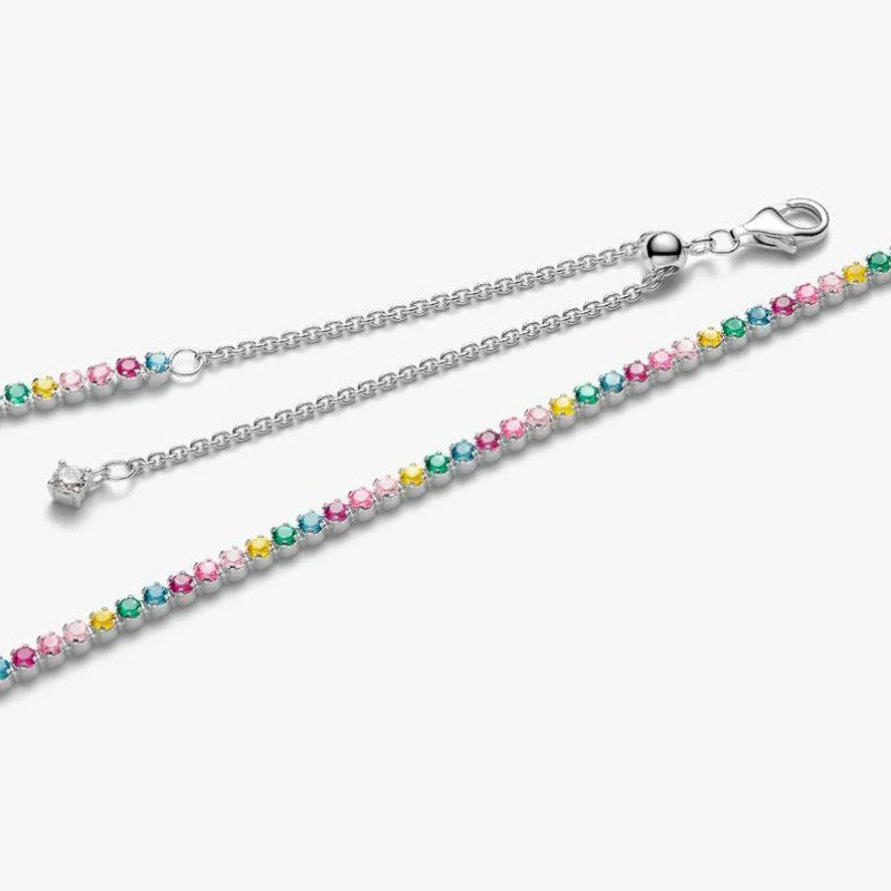 Collana Tennis Multicolore