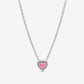 Collana Cuore in Rilievo Rosa