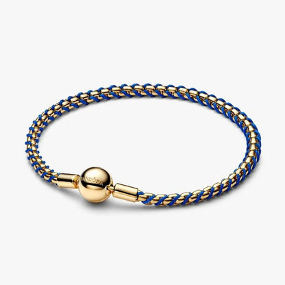 Bracciale Intreccio Tessuto Blu
