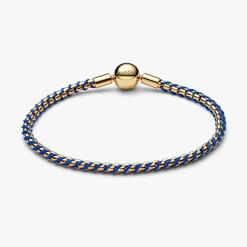 Bracciale Intreccio Tessuto Blu