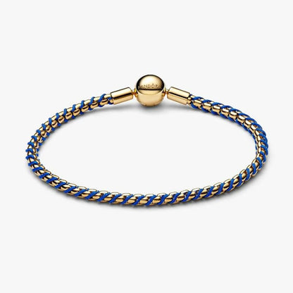 Bracciale Intreccio Tessuto Blu