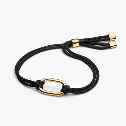 Bracciale Regolabile Cordino Nero con Link Apribile Pandora ME