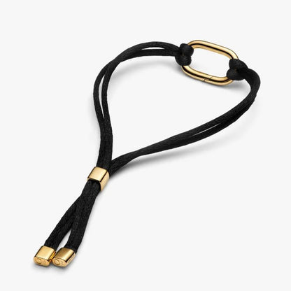 Bracciale Regolabile Cordino Nero con Link Apribile Pandora ME