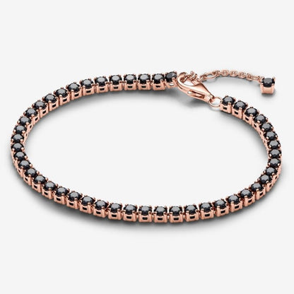 Bracciale Tennis con Pietre Nere