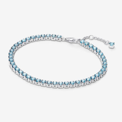 Bracciale Tennis Cristalli Azzurri