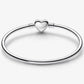 Bracciale Rigido con Chiusura a Cuore e Farfalla