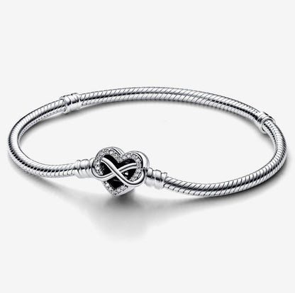 Bracciale con Chiusura Cuore Infinito Pietre Luminose