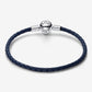 Blue Leather Bracelet