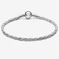 Bracciale Maglia Doppia Intrecciata con Chiusura a Sfera