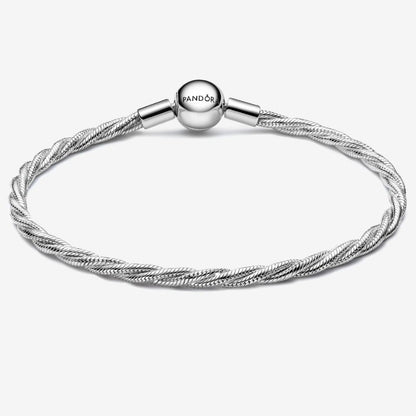 Bracciale Maglia Doppia Intrecciata con Chiusura a Sfera