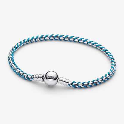 Bracciale Intreccio Tessuto Turchese