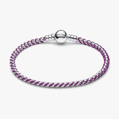 Bracciale Intreccio Tessuto Viola