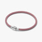 Bracciale in Corda Rosa con Chiusura a Barile