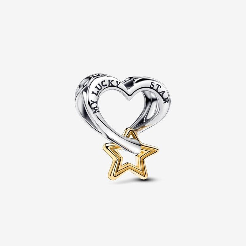 Charm Openwork Cuore e Stella "My Lucky Star"